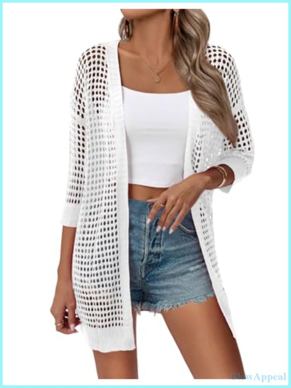 Women's Crochet Knit Kimono Cardigan Boho Summer Oversized Sweater